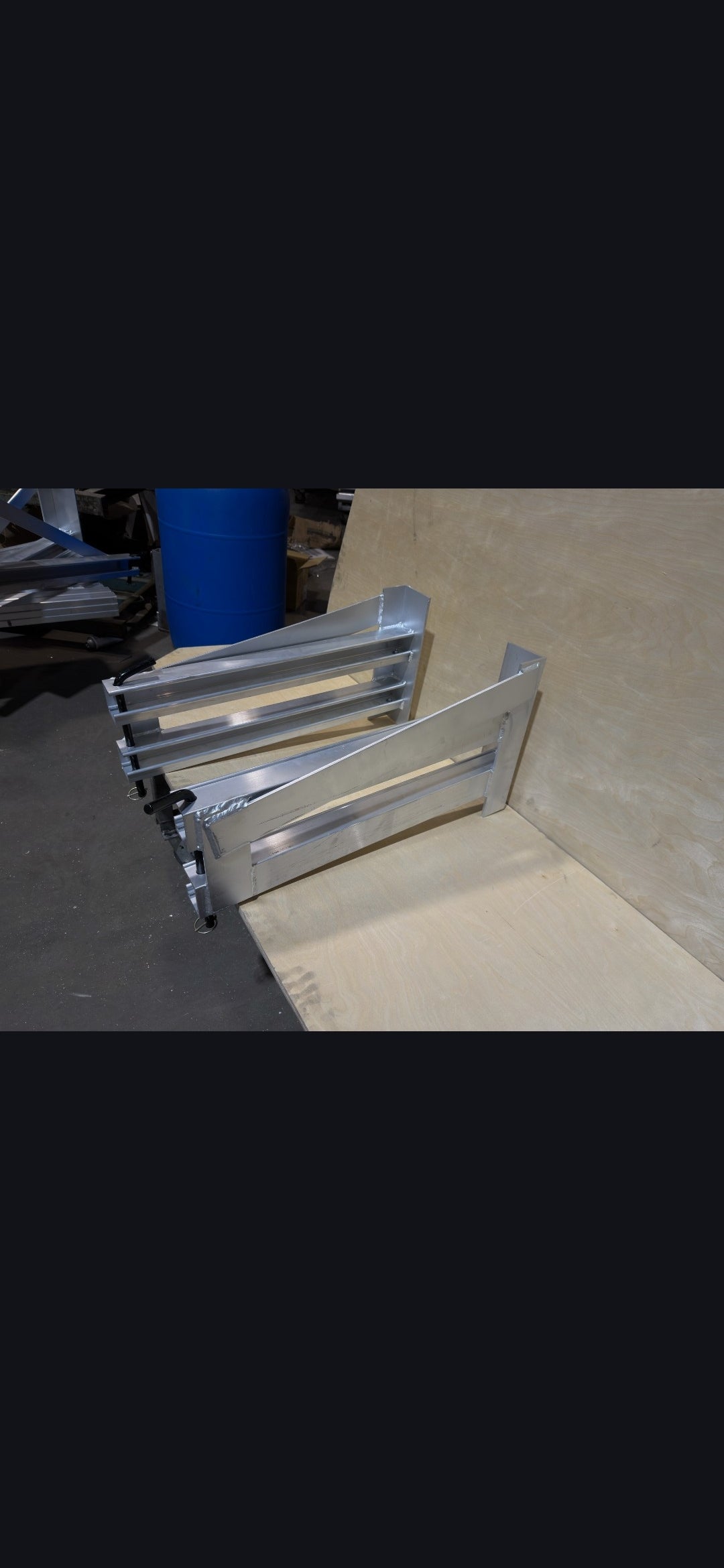 8'x20'' Ramps for Step Deck Trailer with Knee Braces, Master Setup