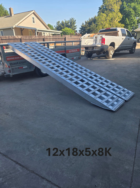 12'x18''x5''x8K Double Pin Step Deck Ramps