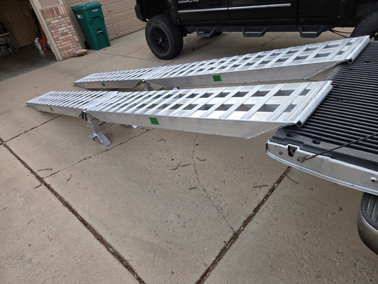 8'x18'' Step Deck Trailer with Knee Braces, Single Ramp Transport, Master Setup