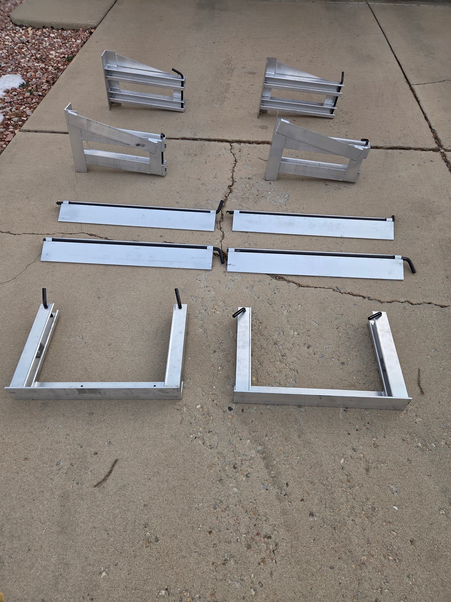 8'x20'' Ramps for Step Deck Trailer with Knee Braces, Master Setup