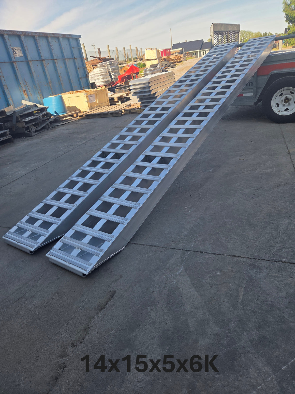 Dual Post Ramp 14'x15''x5''x6K Double Pin Loading Ramp – Frontieramps