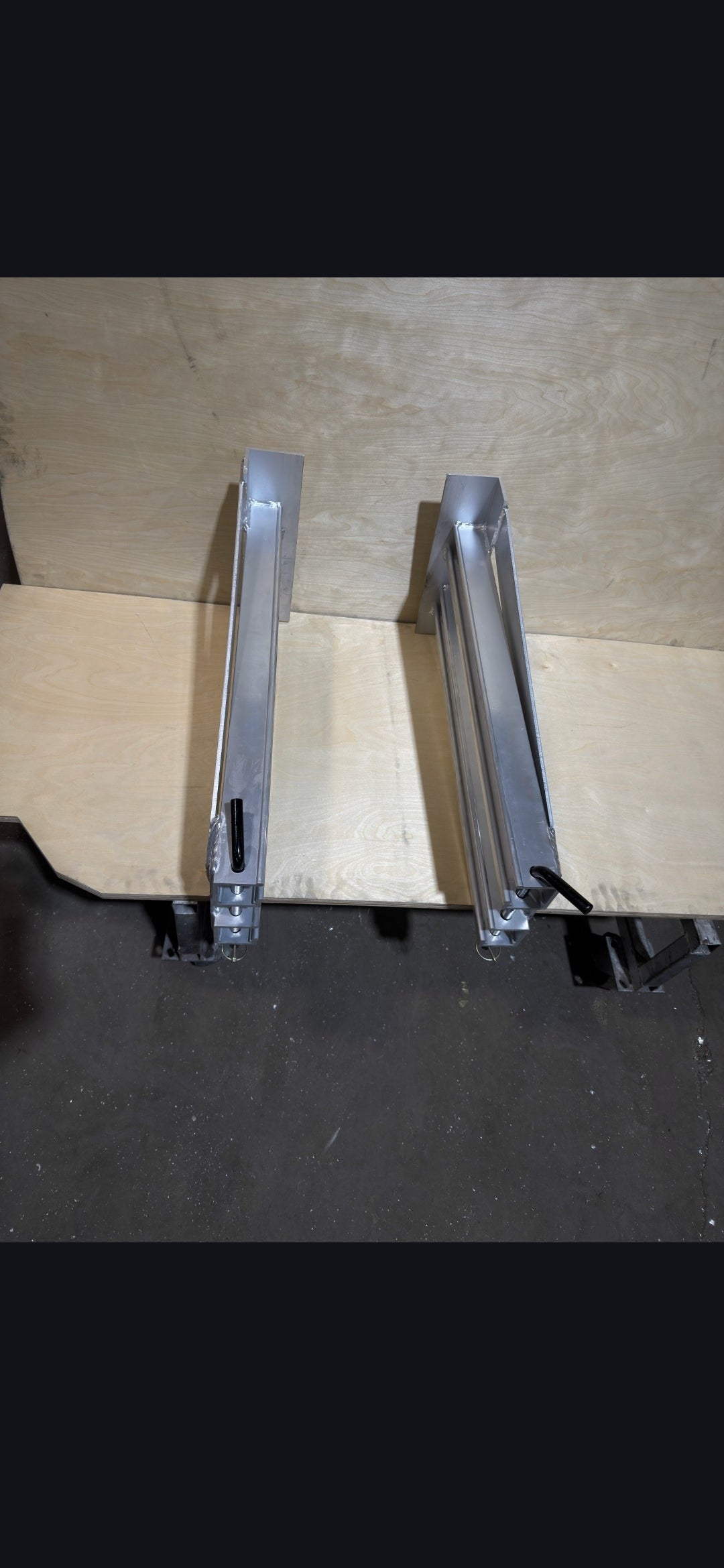8'x18'' Ramps for Step Deck Trailer with Knee Braces, Master Setup