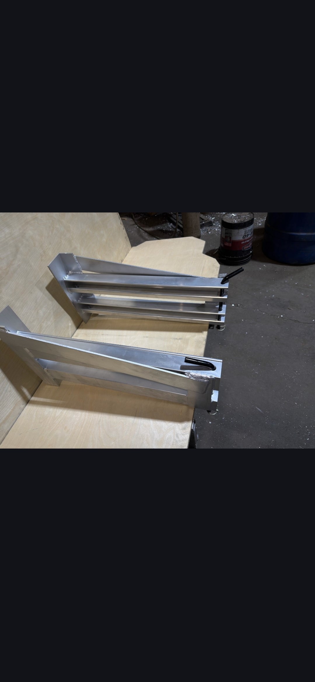 8'x18'' Ramps for Step Deck Trailer with Knee Braces, Master Setup